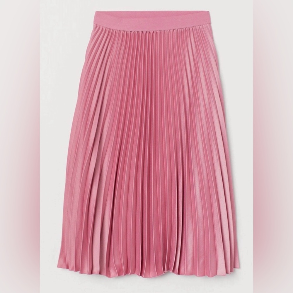 H&M Pink Pleated Skirt